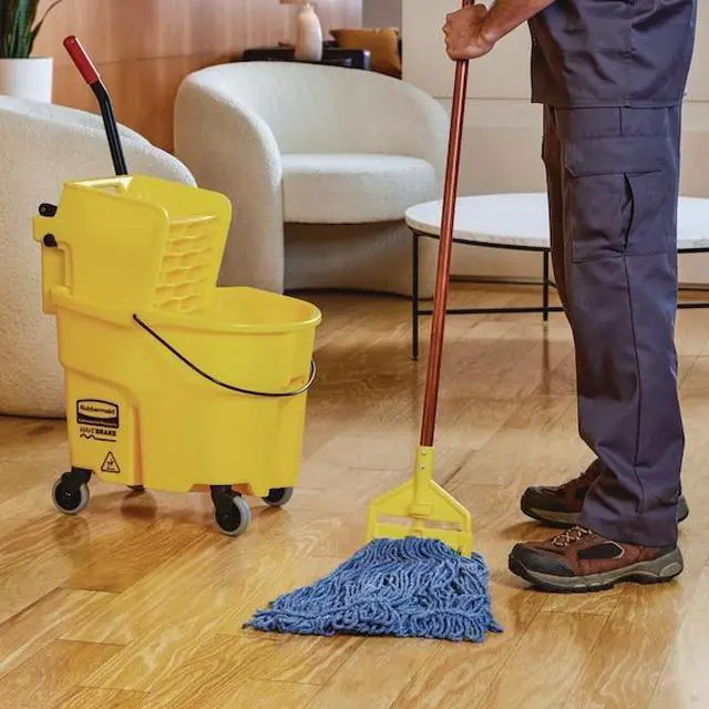 Alt view image 4 of 4 - RUBBERMAID COMMERCIAL FGD25306BL00 Super Stitch Blend Mop Head, Large,