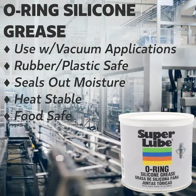 Alt view image 2 of 6 - SUPER LUBE 93016 O-Ring Silicone Grease Can, White