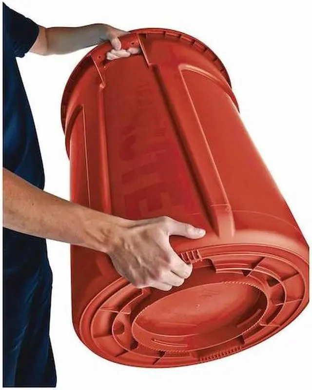 Alt view image 9 of 13 - Rubbermaid Utility Container,44 gal.,Red  FG264360RED