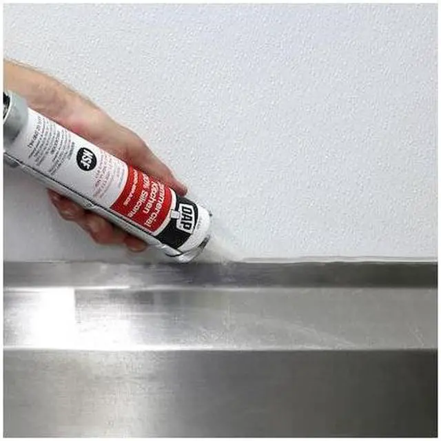 Alt view image 3 of 3 - DAP 8660 Silicone Sealant, 10 oz, Cartridge, Stainless Steel, Silicone Base,