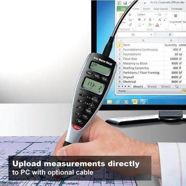 Alt view image 5 of 18 - Construction Calculator,7 3/16 Lx1 5/8 W CALCULATED INDUSTRIES 6135