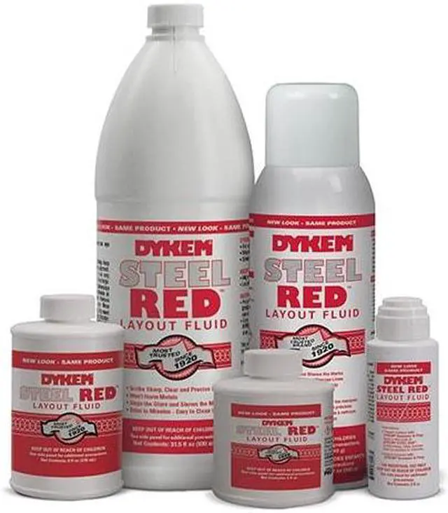 Alt view image 3 of 3 - DYKEM 80496 Dykem Steel Red, Layout Fluid, Bottle, 8 oz