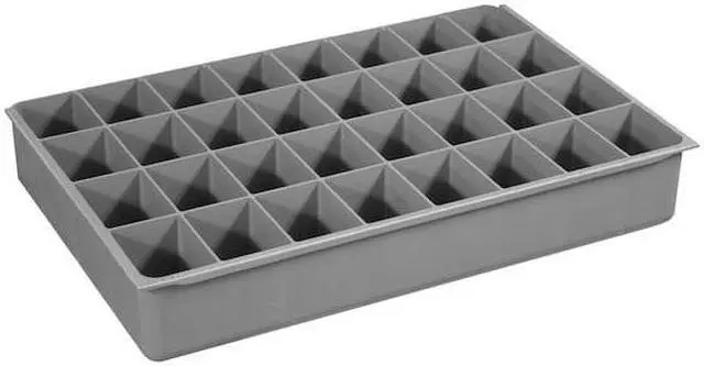 Alt view image 4 of 5 - Durham Mfg Compartment Drawer Insert Gray Powder Coated  Plastic  124-95-32-IND