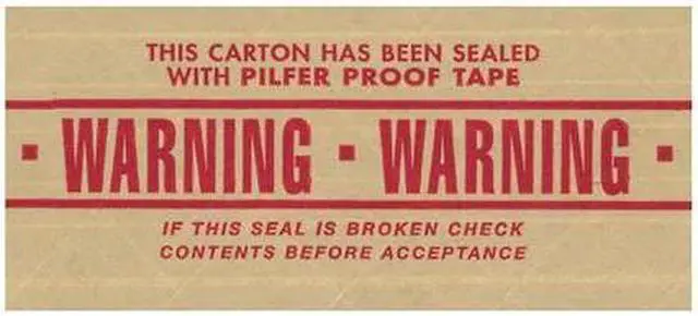 Main image of TAPE LOGIC T9077500P PrPrnt Rnfrcd Water Actvtd Tape,"Warn",3x450',Krft,PK10