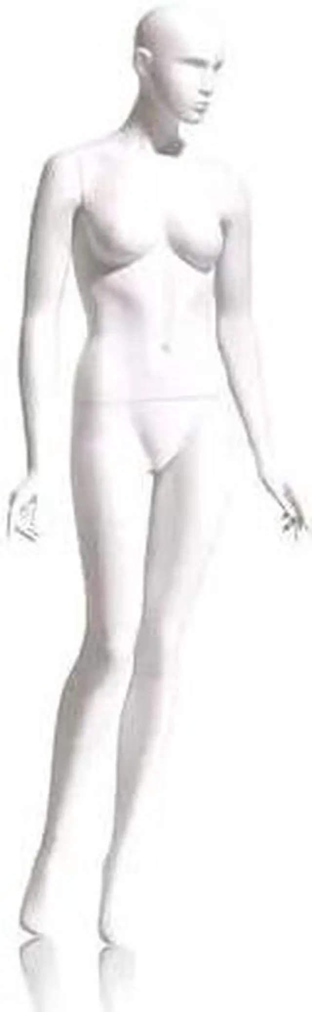 Alt view image 3 of 3 - Econoco EVE-5H Female Mannequin - Abstract head, Arms by Side, Right Leg Slightly Bent