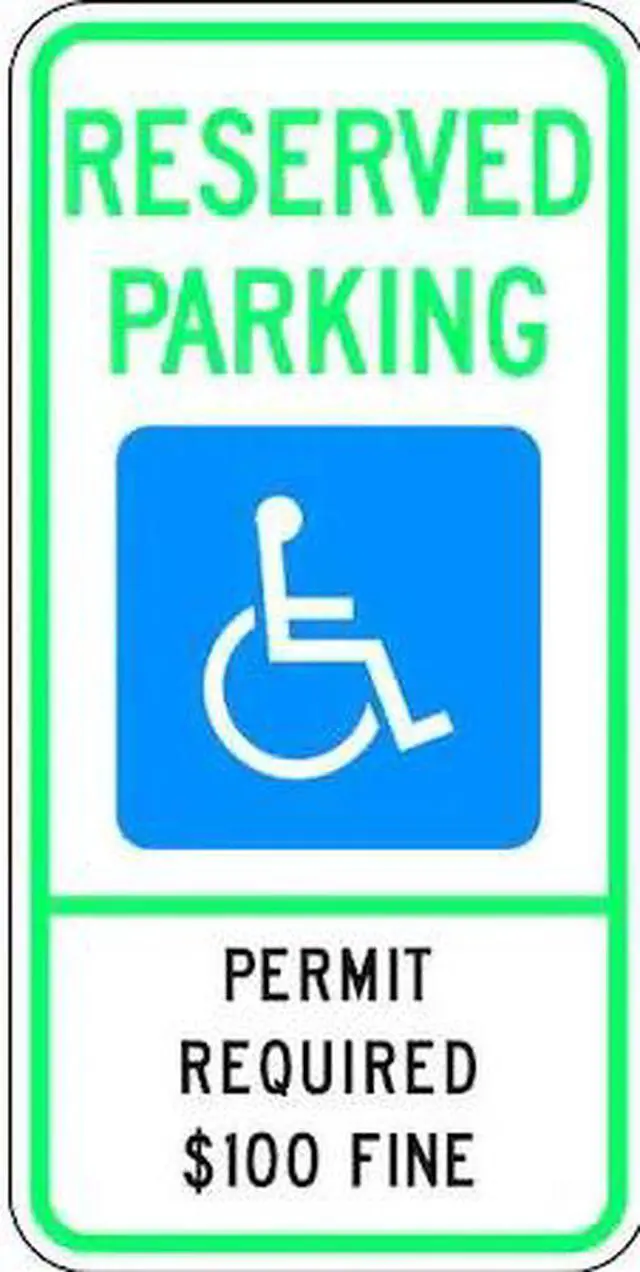 Main image of LYLE HC-MT01-12HA Handicap Parking Sign, 12" W, 24" H, English, Aluminum,