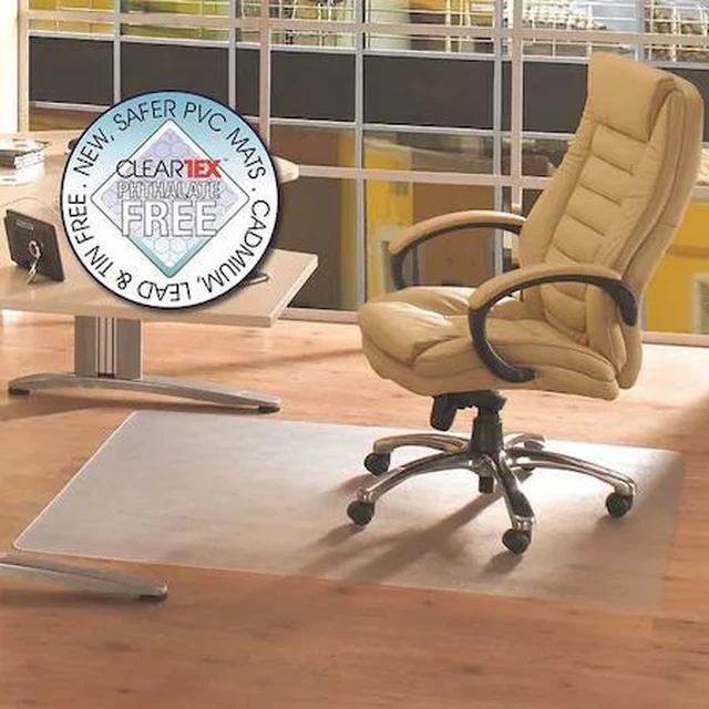 Alt view image 13 of 13 - Cleartex® Enhanced Polymer Rectangular Chair Mat for Carpets up to 3/8" - 48" x 51" FRECO114851EP