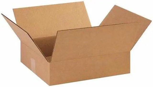 Main image of PARTNERS BRAND 14123 Flat Corrugated Boxes, 14 3/8" x 12" x 3 1/2", Kraft,
