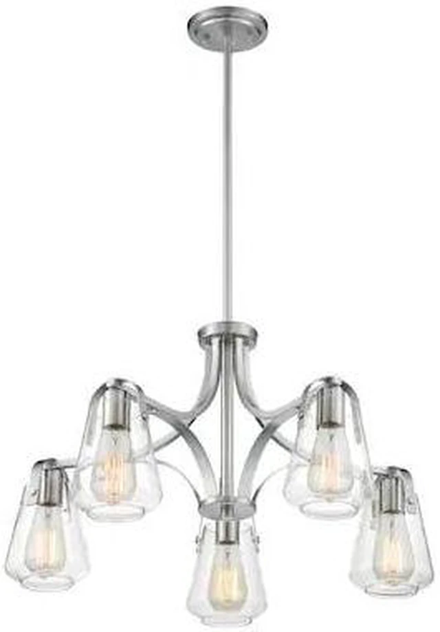 Main image of NUVO 60/7115 Fixture, Chandelier, 5-Lght, Incandescent, 60W, 120V, A19, Medium