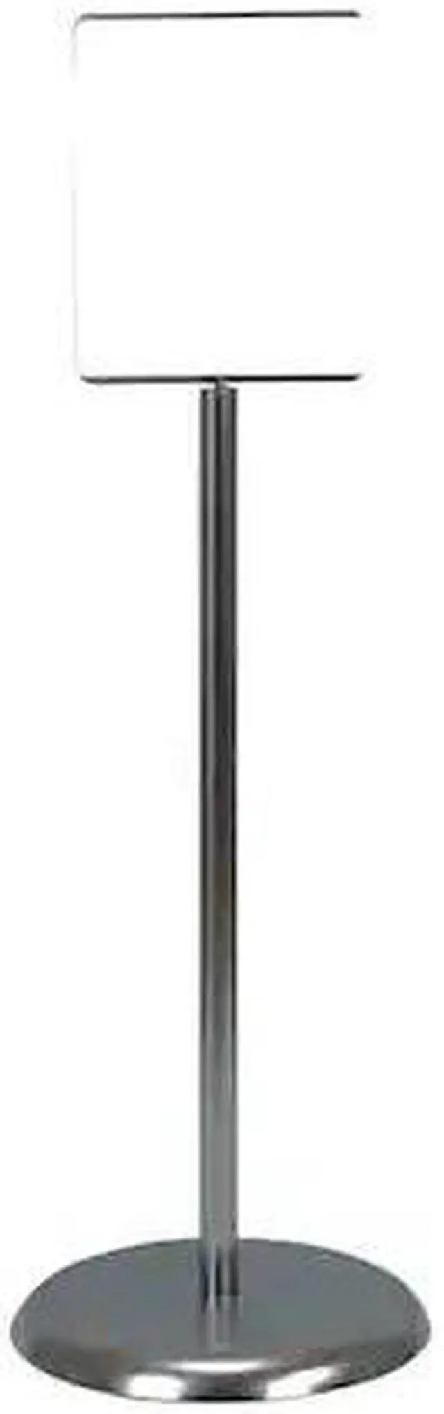 Alt view image 2 of 2 - ZORO SELECT UVPSH81 Sign Holder, Ped, 8-1/2x11, Metal, Chrome