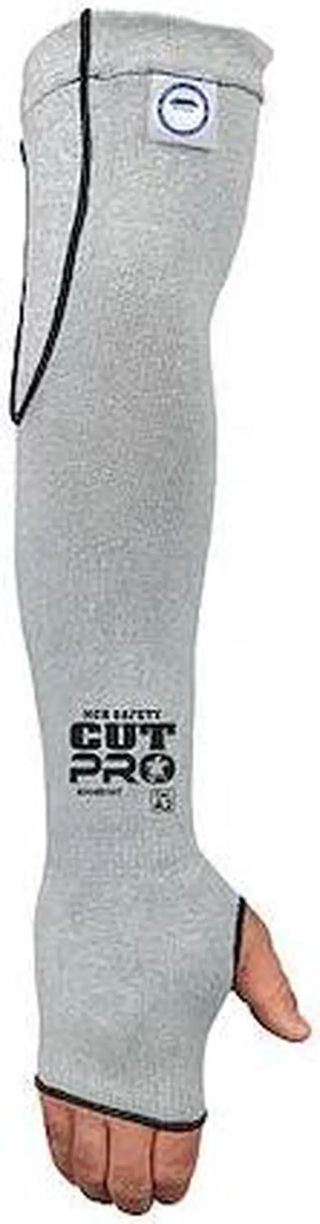 Main image of Dyneema Sleeves with Thumbhole, 10 Gauge Dyneema, 18 in Long, Gray,