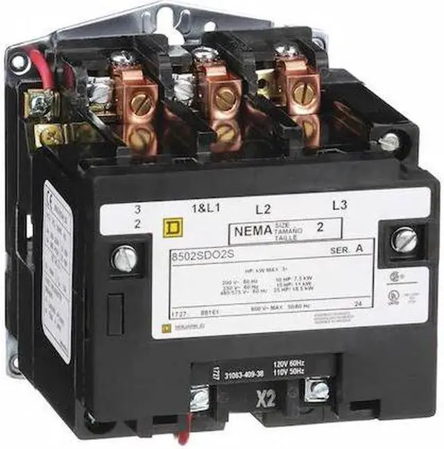 Alt view image 2 of 5 - SQUARE D 8502SDO2V02S 120VAC Non-Reversing Magnetic Contactor 3P 45A NEMA 2