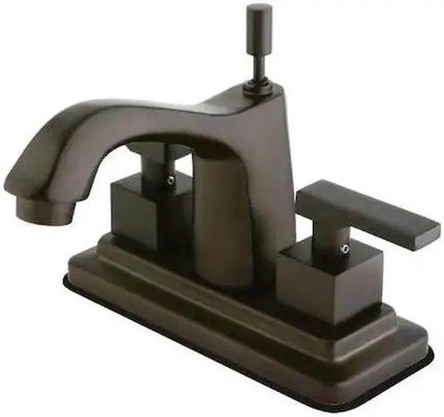 Alt view image 2 of 3 - Kingston Brass KS864.QLL Executive Centerset Bathroom Faucet with Brass Pop-Up D, Oil Rubbed Bronze
