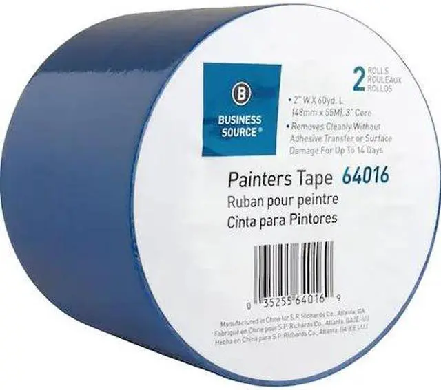 Alt view image 2 of 8 - Business Source Painters Tape Multisurface 2"x60 Yards 2 Roll/PK BE 64016