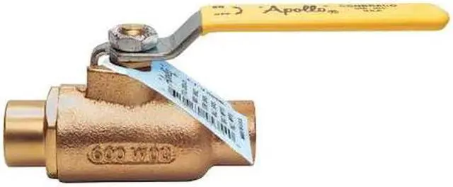Alt view image 2 of 2 - APOLLO VALVES 70LF-205-01 1" Sweat Bronze Ball Valve Inline