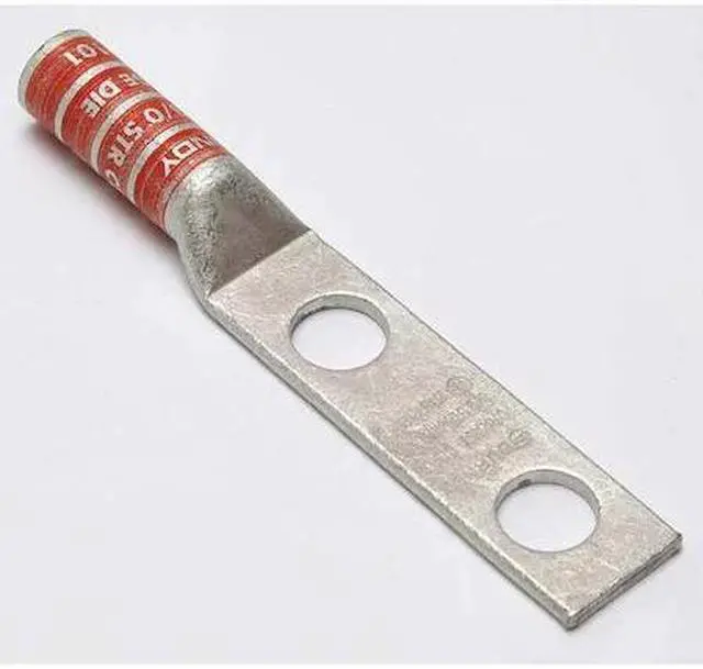 Main image of Long Barrel CU Lug, 2 Hole, 3/0 AWG