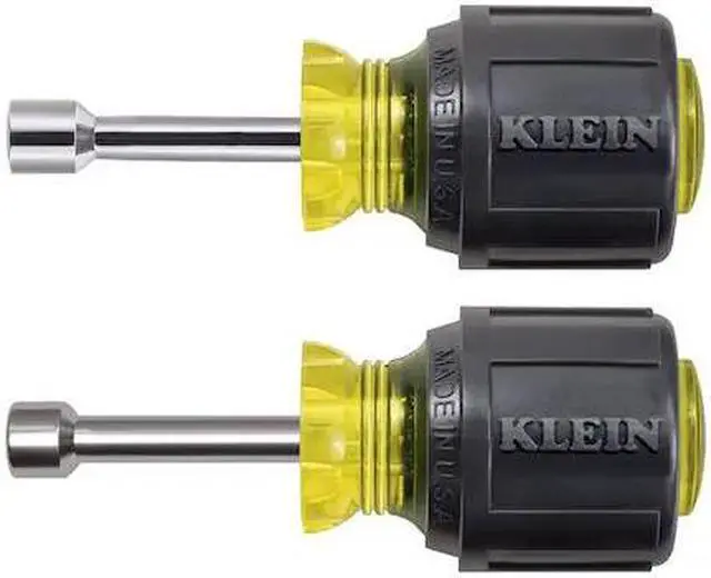 Main image of KLEIN TOOLS 610 Nut Driver Set, Stubby Nut Drivers with 1-1/2-Inch Shaft,
