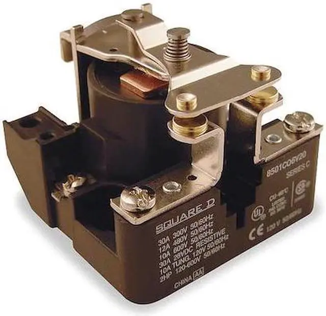 Alt view image 2 of 2 - SCHNEIDER ELECTRIC 8501CO6V29 Through Panel, Open Power Relay, Square, 30 A, 4,