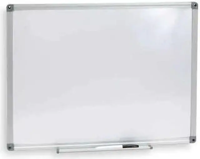 Main image of ZORO SELECT 1NUP7 24"x36" Melamine Whiteboard, Aluminum Frame, Depth: 5/8 in