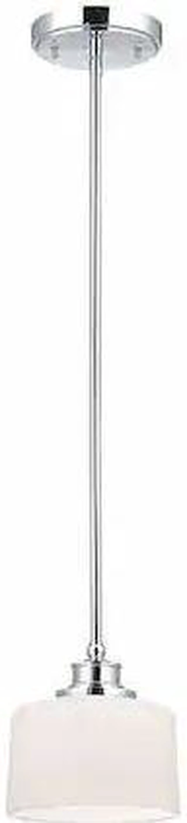 Main image of NUVO 60-4588 Soho 1 Light Mini Pendant Satin White Glass Polished Chrome