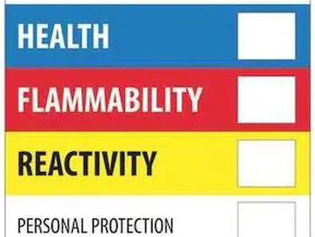 Alt view image 2 of 2 - Tape Logic DL1291 4 x 6 in. - Health Flammability Reactivity Labels, Multiple - Roll of 500