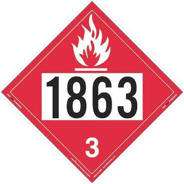 Main image of LABELMASTER ZRV21863 Flammable Liquid Placard,1863,PK25