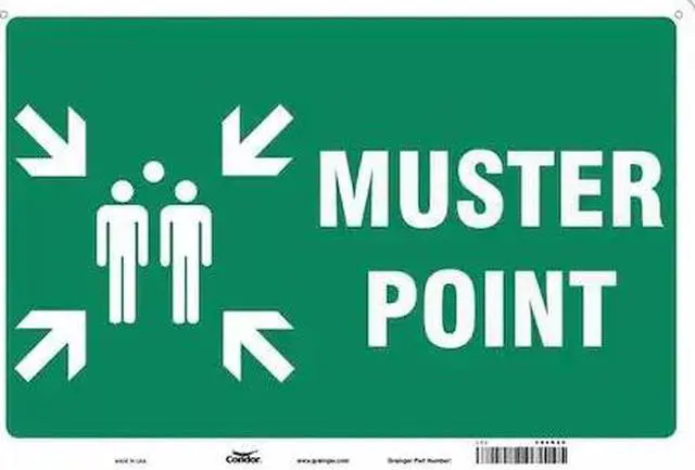 Main image of CONDOR 485G29 Safety Sign, 14 in Height, 20 in Width, Polyethylene, Horizontal