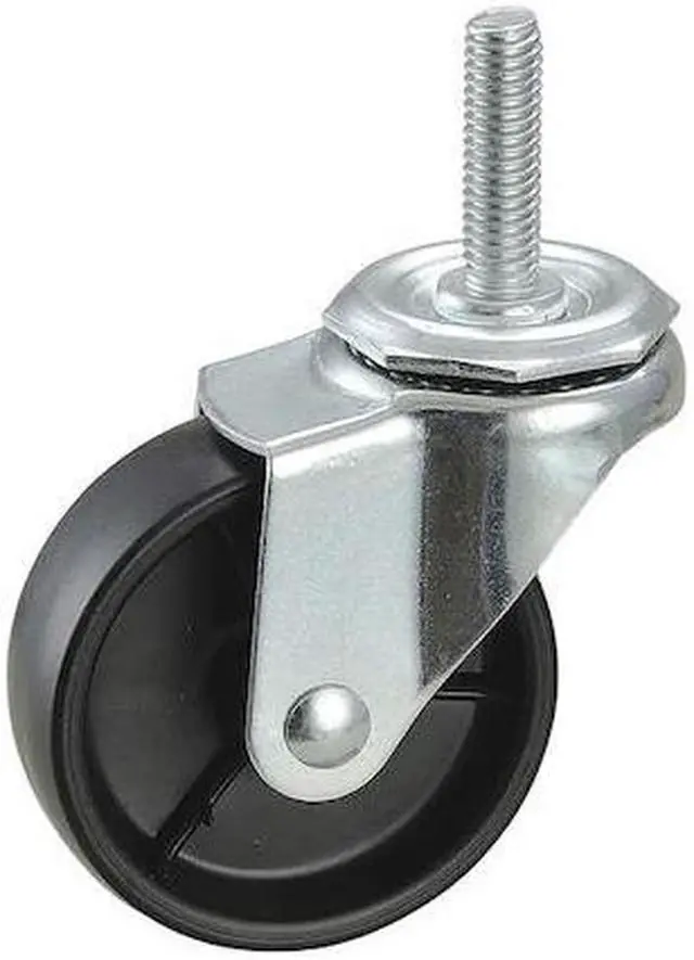 Main image of ZORO SELECT 32J959 Swivel Stem Caster, Polyolfn, 3 in, 125 lb., Thread Size: