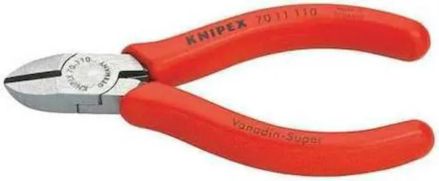 Alt view image 2 of 5 - KNIPEX 70 11 110 4 1/4 in 70 Diagonal Cutting Plier Standard Cut Narrow Nose