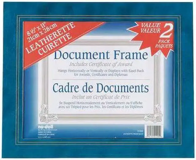 Main image of NUDELL 21201 Leatherette Frame 8.5x11 Blue,PK2