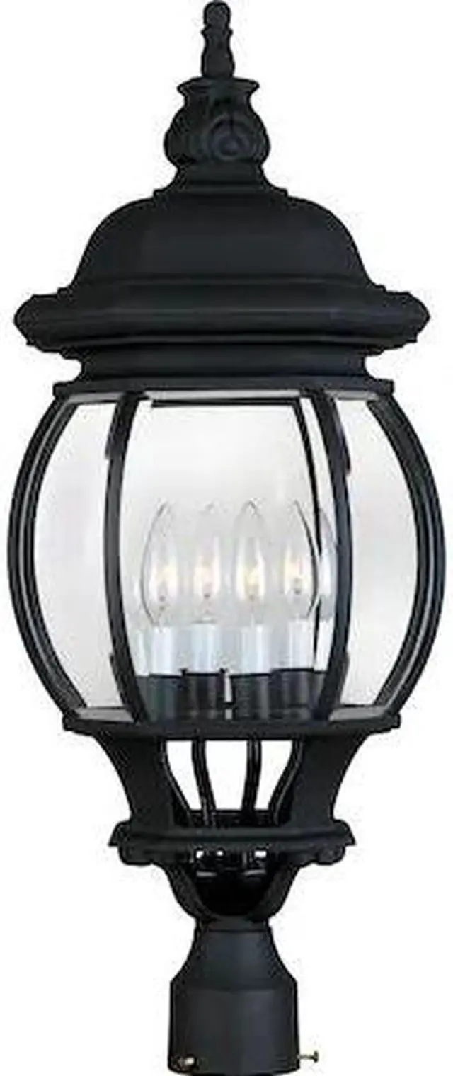 Main image of MAXIM LIGHTING 1038BK Crown Hill 4-Light 10" Wide Black Outdoor Pole/Post Mount