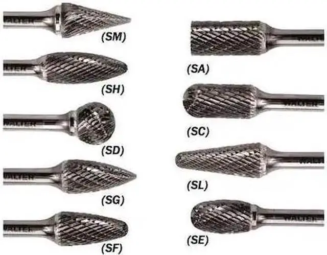 Alt view image 5 of 5 - Walter 01V609 Tungsten Carbide Finishing Bur - 1/4 in. X 7/32 in