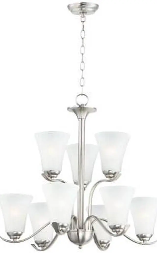 Main image of MAXIM LIGHTING 12076FTSN Vital 9-Light 26" Wide Satin Nickel Chandelier