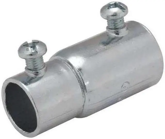 Alt view image 2 of 2 - RACO 1432 EMT/IMC Coupling, 1/2 in, Set Screw, Steel, Zinc Plated, Gray