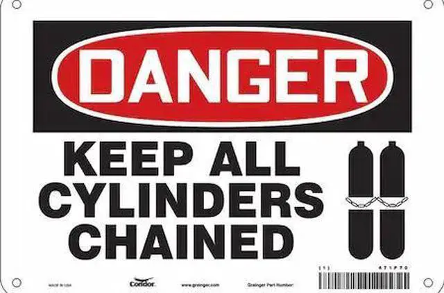 Main image of CONDOR 471P70 Safety Sign, 7 in Height, 10 in Width, Aluminum, Vertical