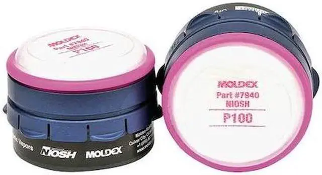 Alt view image 2 of 2 - MOLDEX 7140 Combination Cartridge/Filter, Bayonet, OV, P100, Magenta