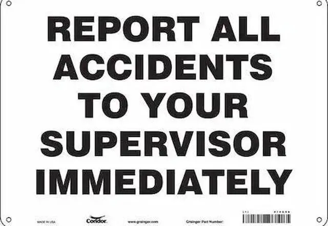 Main image of CONDOR 475G50 Safety Sign, 10 in Height, 14 in Width, Polyethylene, Horizontal