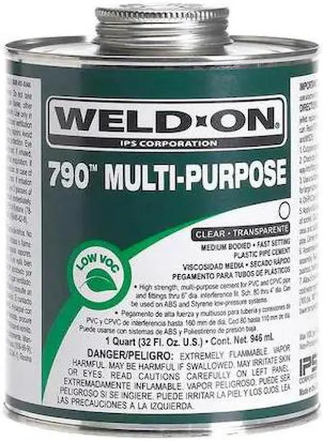 Alt view image 2 of 2 - WELD-ON 13990 Multi-Purpose Clear Medium Bodied 1/2 Pint