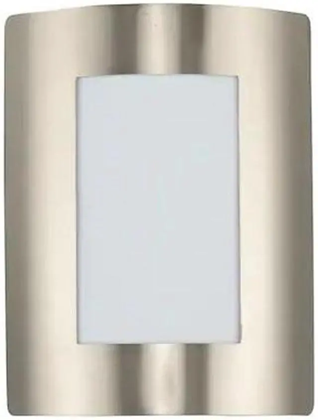 Alt view image 2 of 3 - Maxim 64332WTSST View JA8 Compliant Geometric Polycarbonate Shade Outdoor LED Wall Sconce, 1-Light 9 Watt, 11"H x 8"W, Stainless Steel