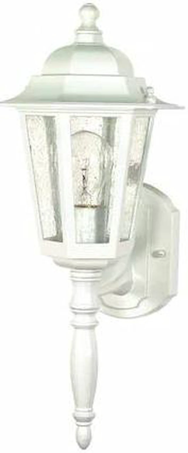 Main image of NUVO 60-985 Cornerstone 1-Light 18 in. Wall Lantern with Clear Seed Glass