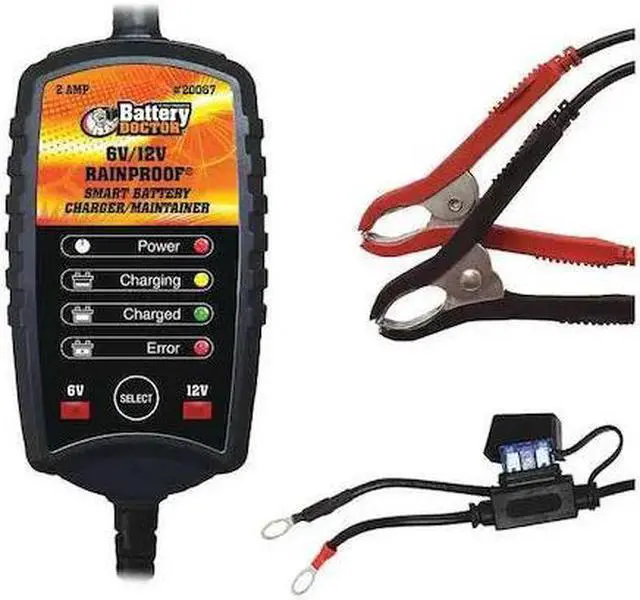 Alt view image 6 of 8 - BATTERY DOCTOR 20067 Battery Doc(R) 6-Volt/12-Volt 2-Amp Rainproof(R) CEC Charger/Maintainer