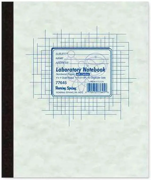 Alt view image 4 of 10 - Roaring Spring Paper Products 77645 Lab Notebook - 12 Per Case