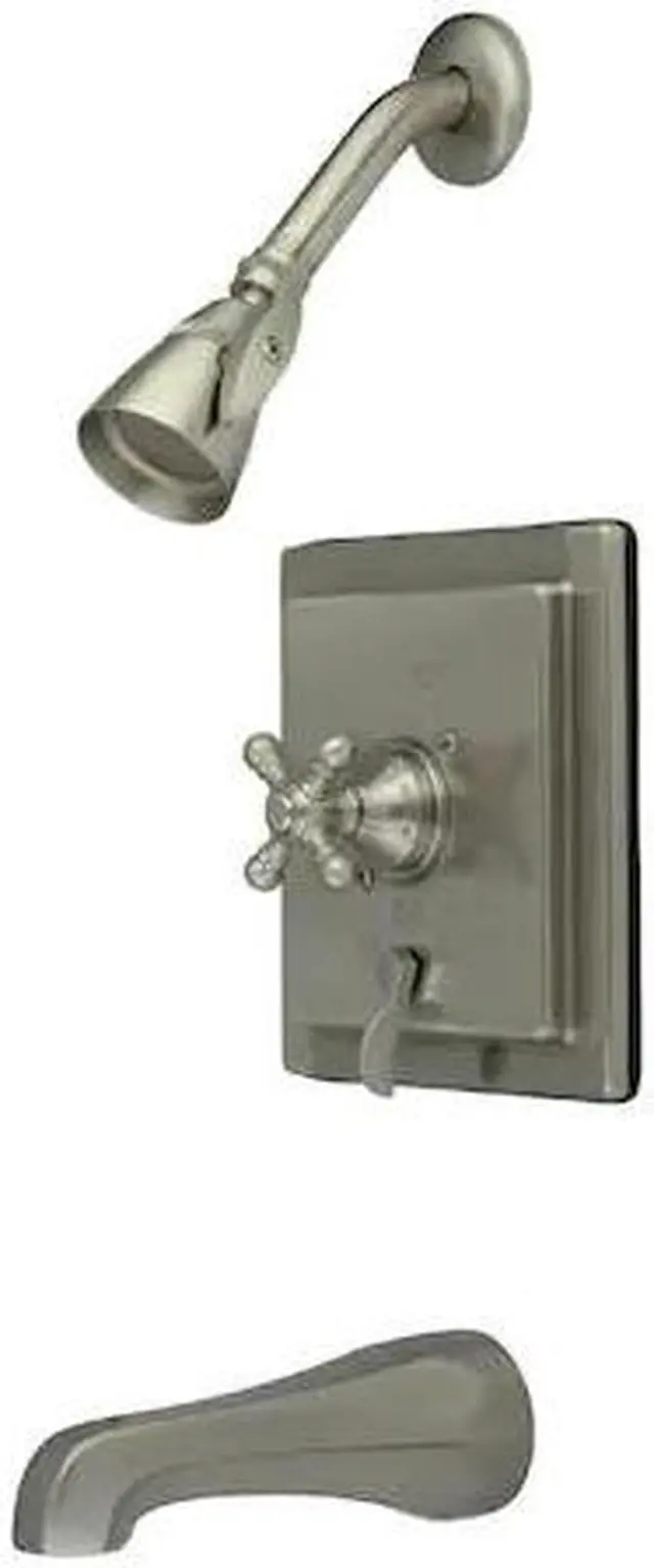 Alt view image 3 of 3 - Kingston Brass KB86584BX Tub and Shower , Faucet, Satin Nickel