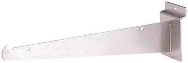 Alt view image 2 of 2 - 10" Shelf Bracket for Slatwall - satin nickel Finish,Pack Size - 48