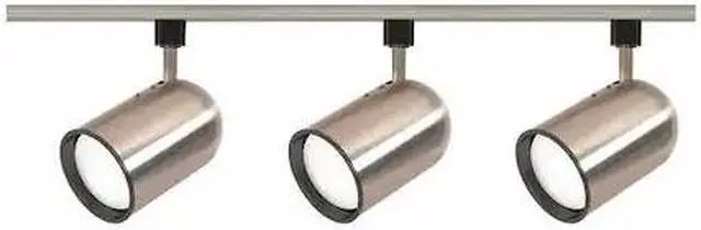 Main image of NUVO TK342 3-Light, R30, Bullet Cylinder Track Kit, 4 foot Track, Brushed Nickel