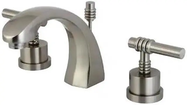 Alt view image 4 of 10 - Two Handle 8 to 16 Widespread Lavatory Faucet with Brass Pop-up