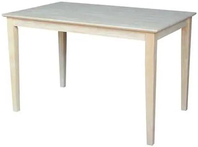 Main image of INTERNATIONAL CONCEPTS K-3048-30S Rectangle Solid Wood Top Table, Unfinished,