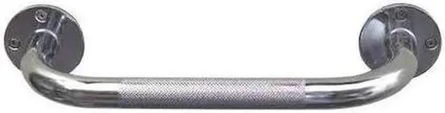 Main image of HEALTHSMART 521-1570-0612HS Knurled Grab Bar, 12" L, Steel, Chrome plated
