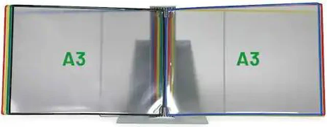 Main image of TARIFOLD D291A3LAN Wall Display Unit, Landscape, 10 A3 Size Asst Color Pockets