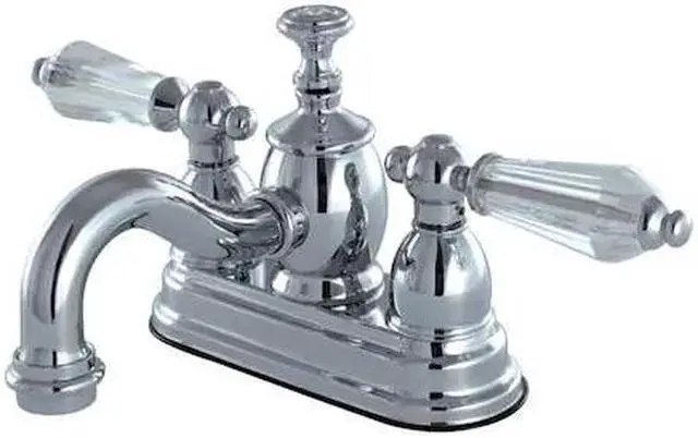 Alt view image 3 of 5 - Kingston Brass KS7101WLL 4 in. Centerset Lavatory Faucet with Brass Pop-Up, Polished Chrome